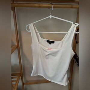 Vibe White Tank Top